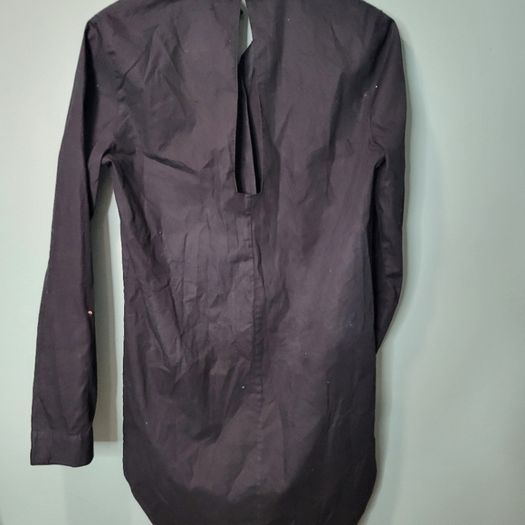Thom Krom Black Minimalist Lagenlook Cotton Button Down Shirt Dress Size S - Picture 2 of 3